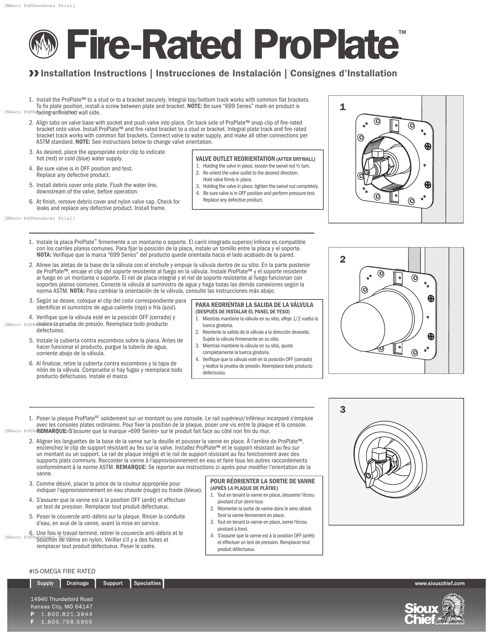 699R SERIES - FIRE-RATED PROPLATE - INSTRUCTION SHEET.PDF Technical Document